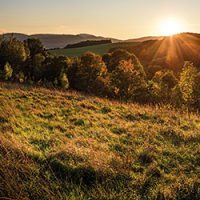 Le soir au coucher du soleil